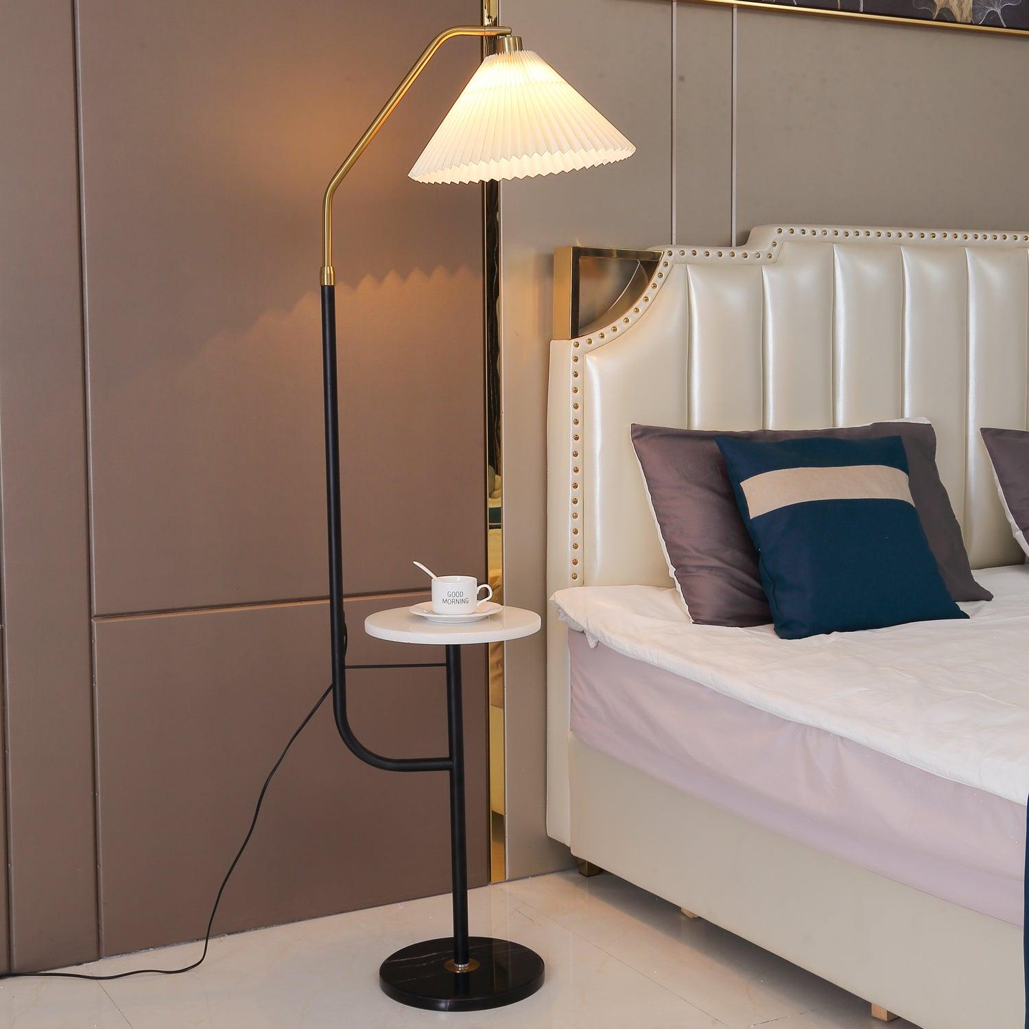 Nexc Marble Wood Floor Lamp-Neutral Decor