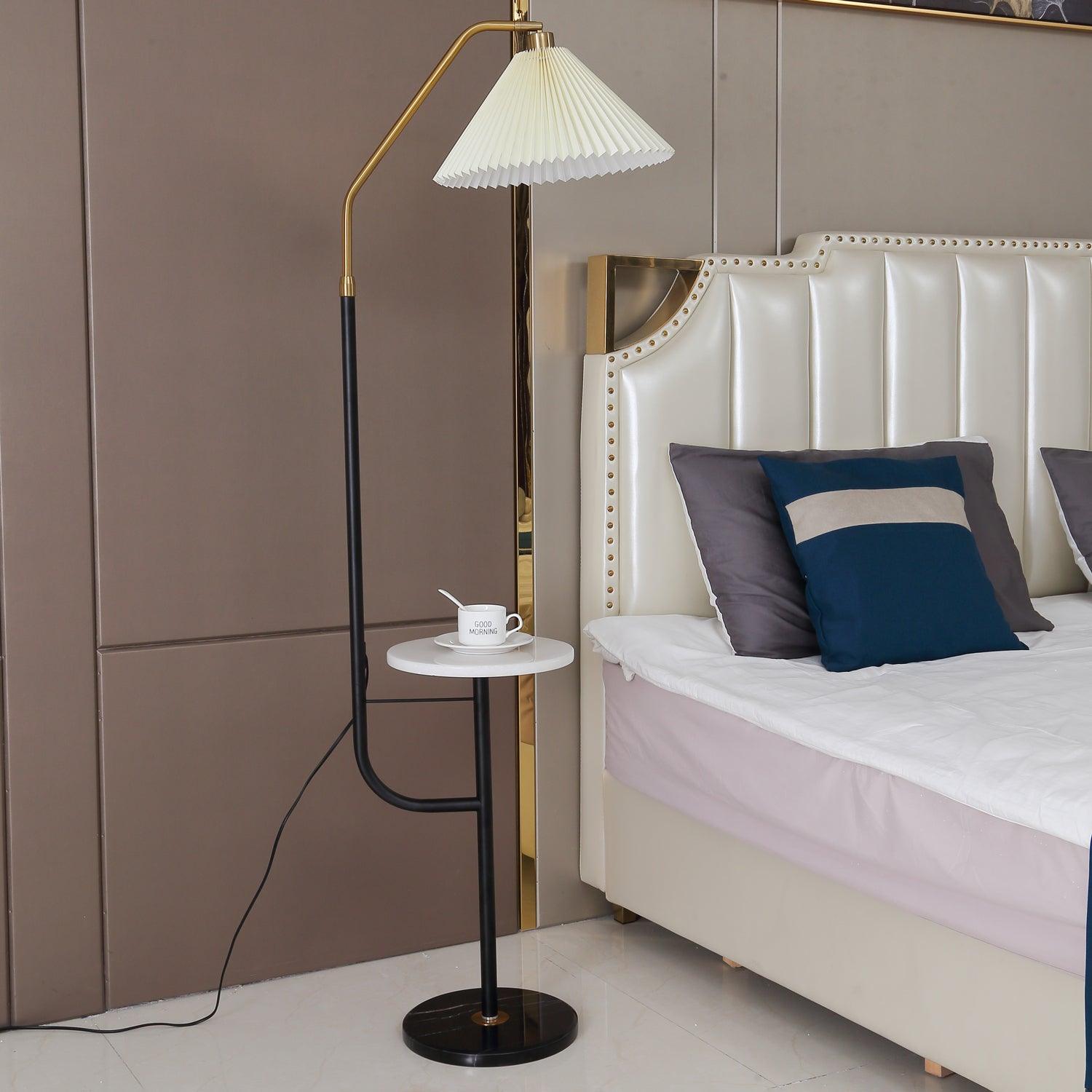 Nexc Marble Wood Floor Lamp-Neutral Decor