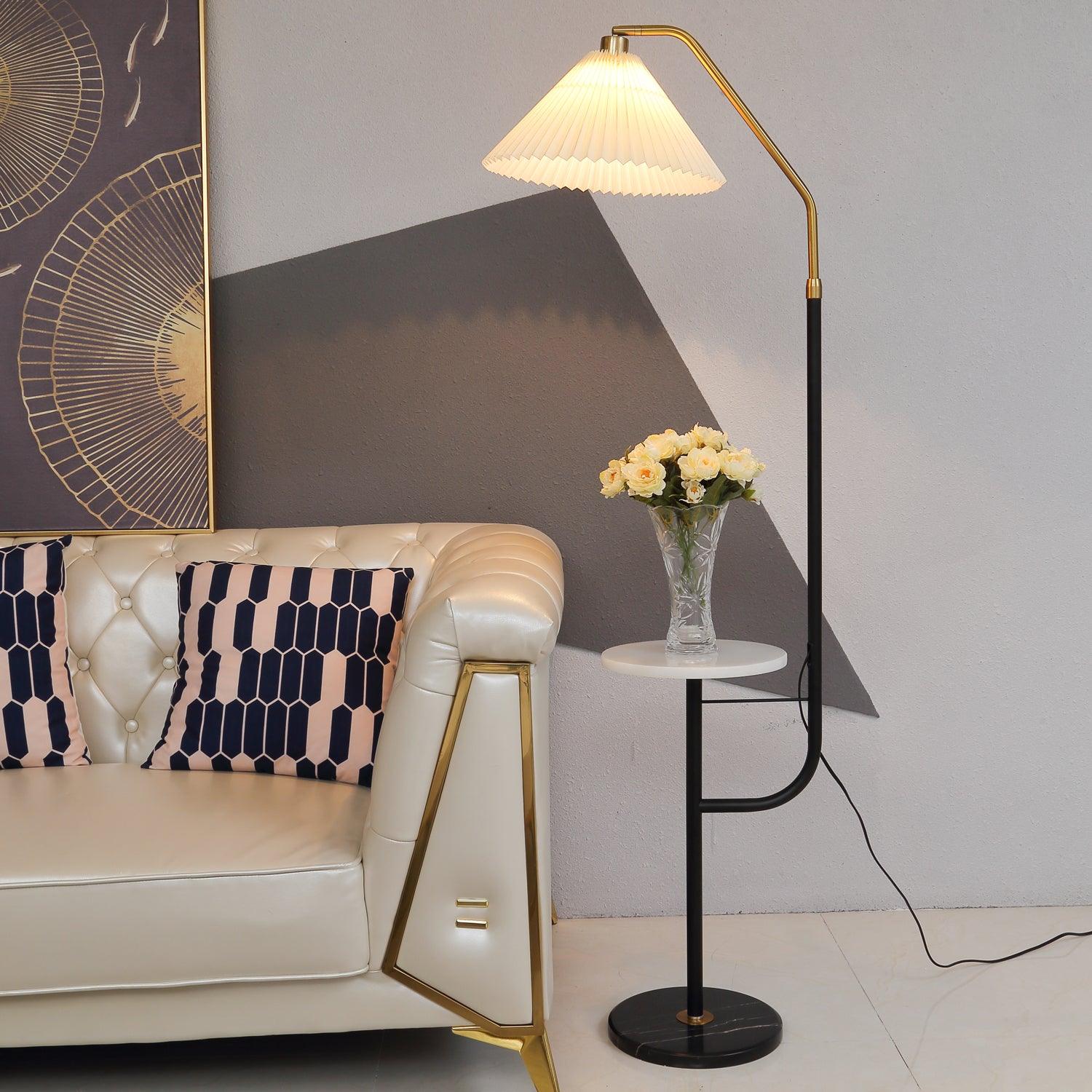 Nexc Marble Wood Floor Lamp-Neutral Decor