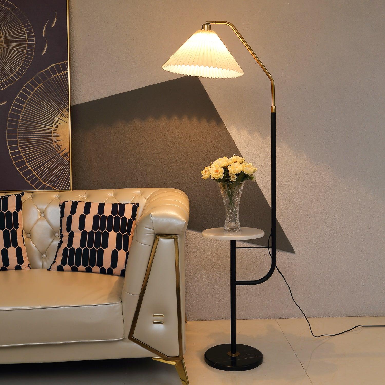 Nexc Marble Wood Floor Lamp-Neutral Decor