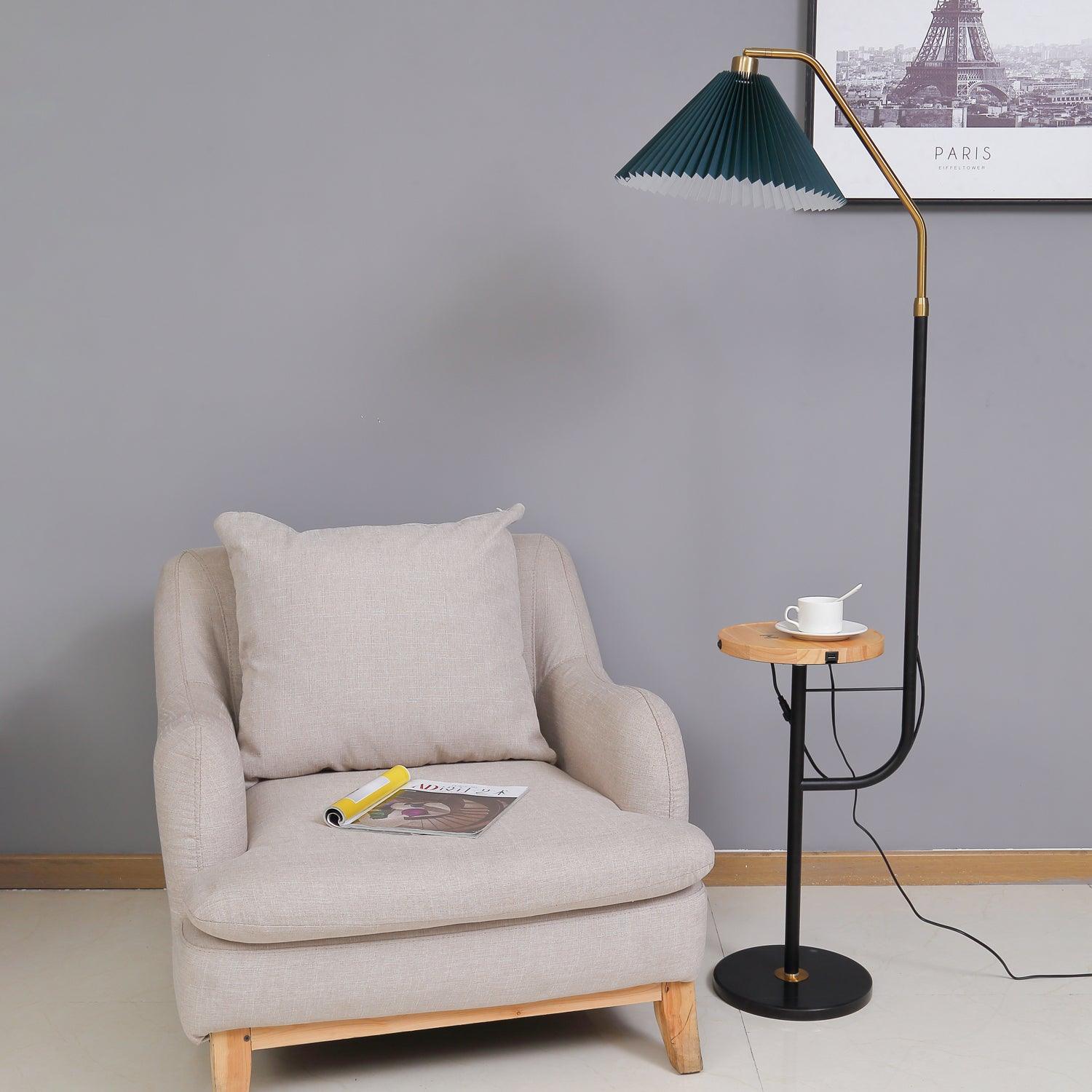 Nexc Marble Wood Floor Lamp-Neutral Decor