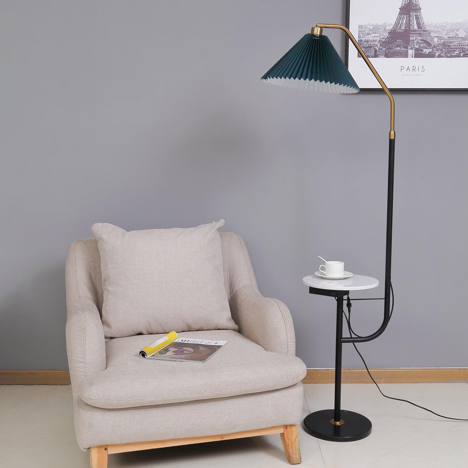 Nexc Marble Wood Floor Lamp-Neutral Decor