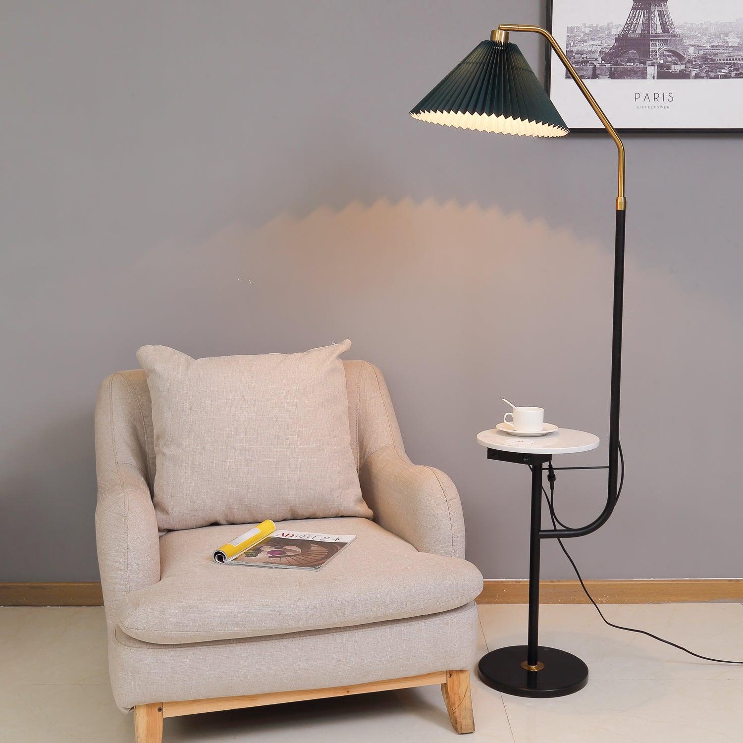 Nexc Marble Wood Floor Lamp-Neutral Decor