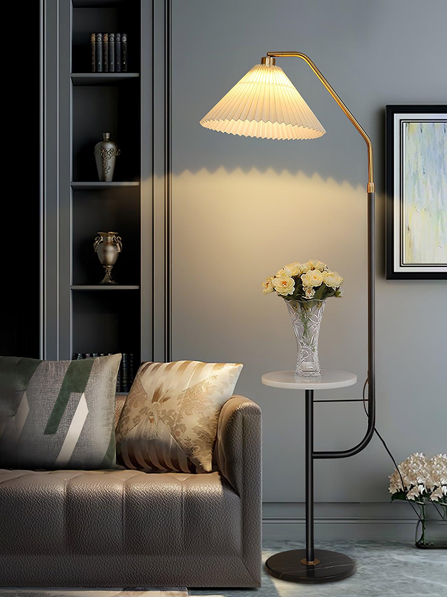 Nexc Marble Wood Floor Lamp-Neutral Decor