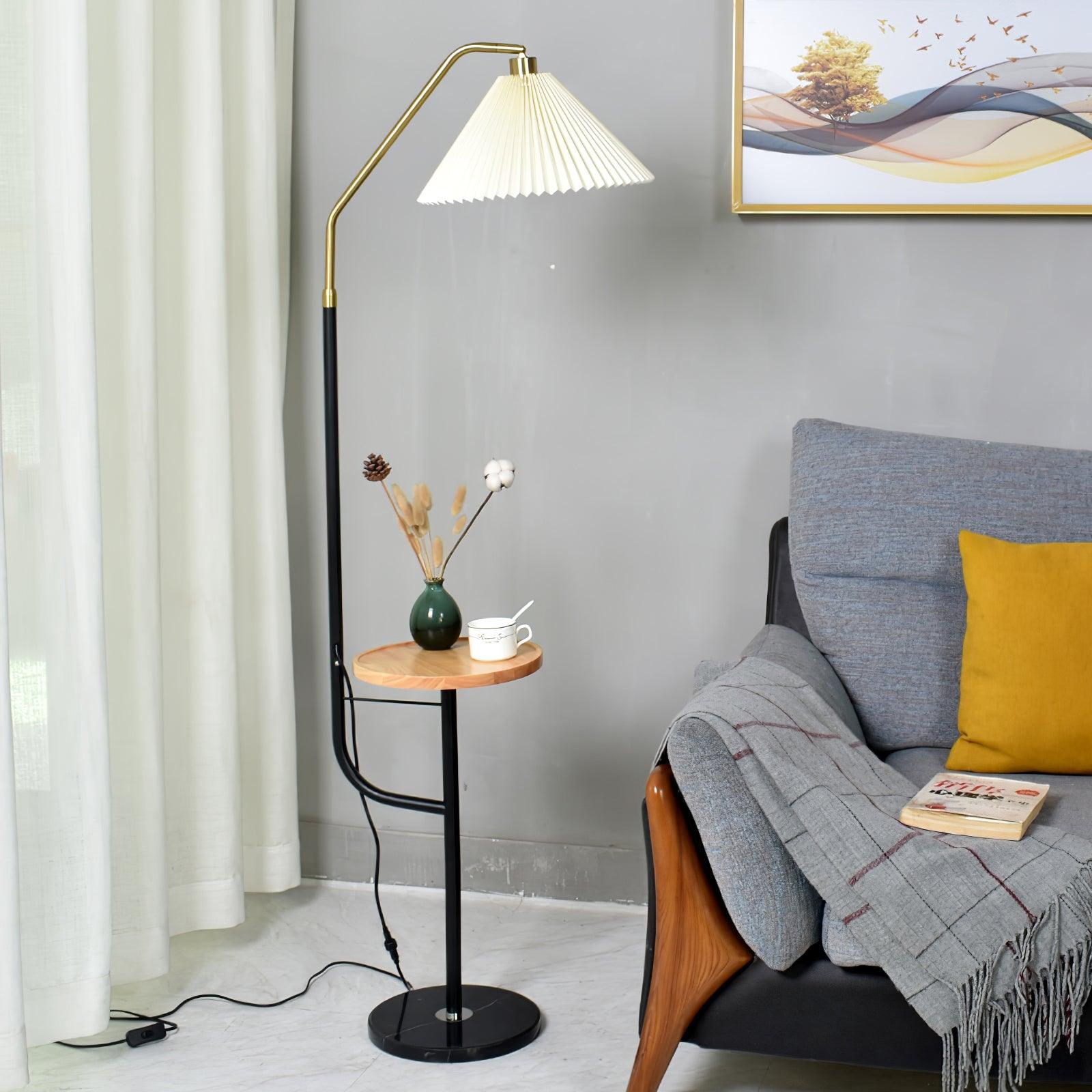 Nexc Marble Wood Floor Lamp-Neutral Decor