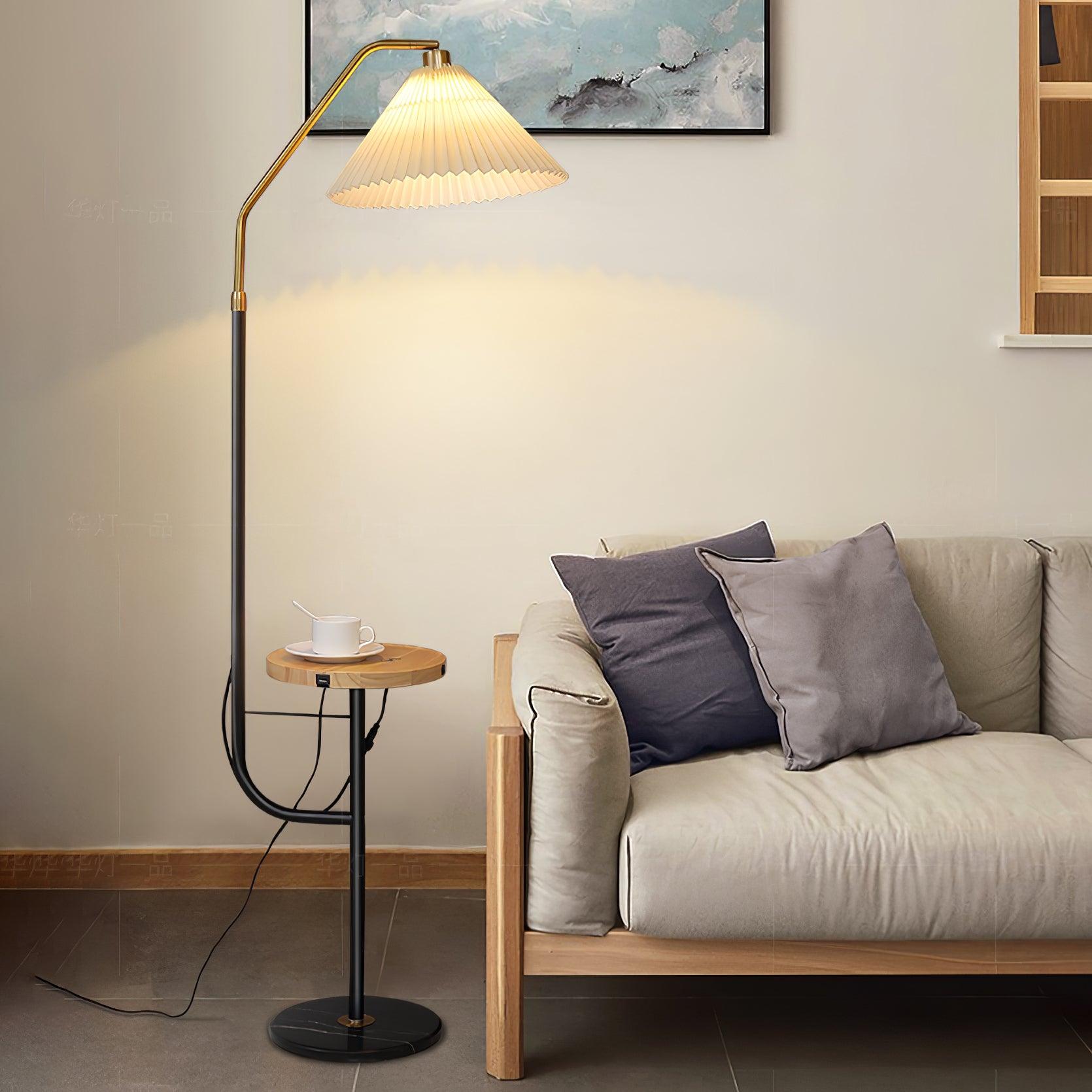 Nexc Marble Wood Floor Lamp-Neutral Decor
