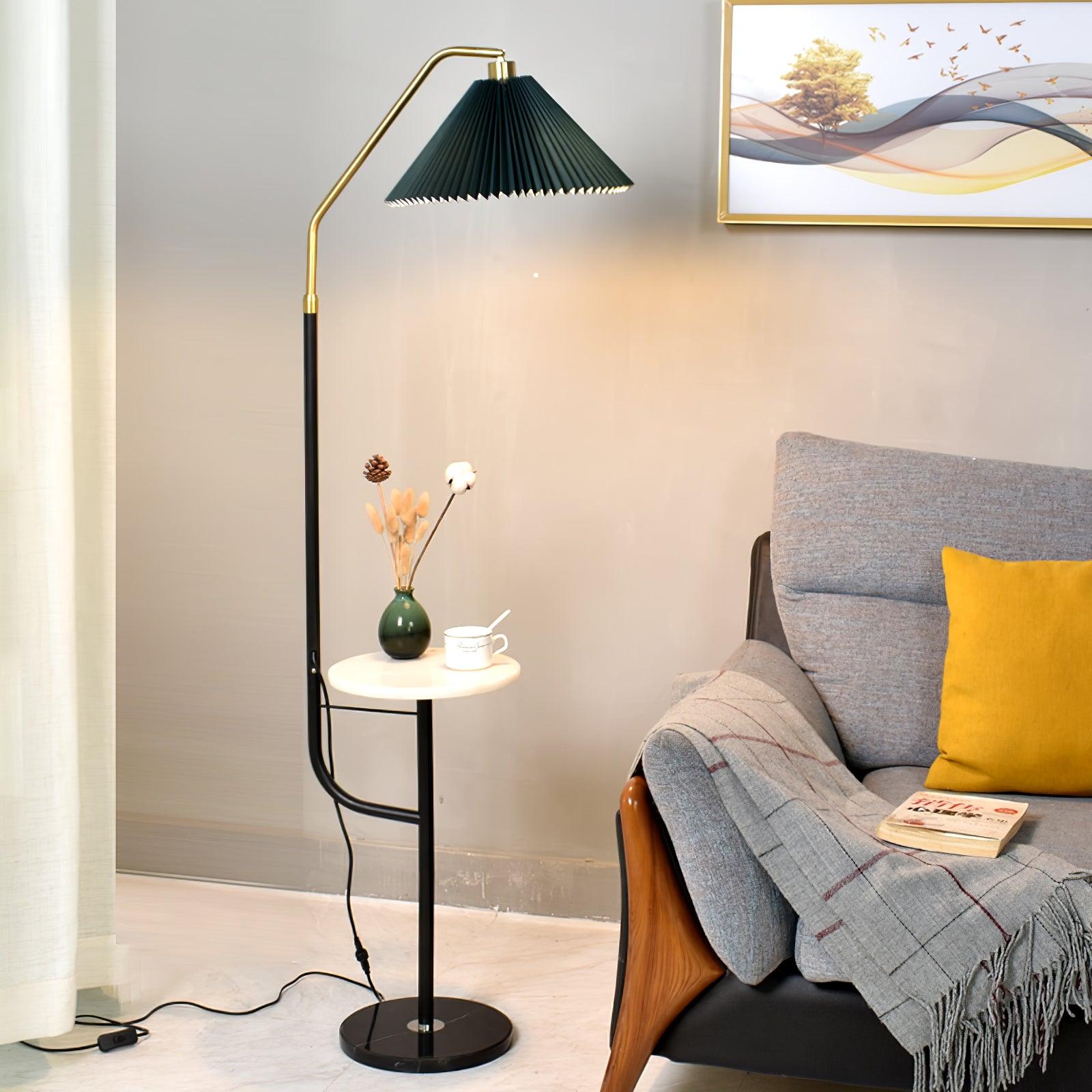 Nexc Marble Wood Floor Lamp-Neutral Decor