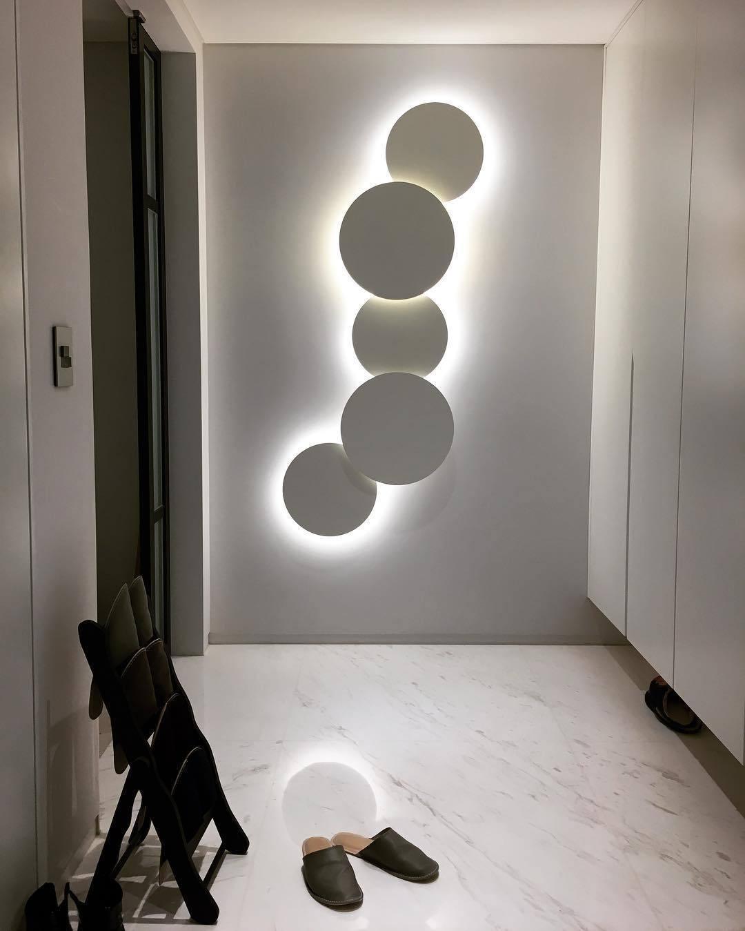 Arelis Geometric Disc Wall Lamp-Neutral Decor