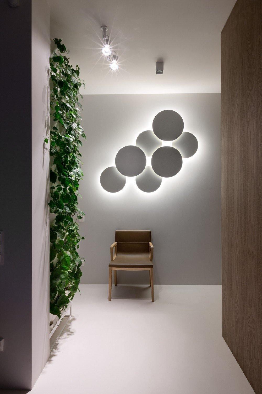 Arelis Geometric Disc Wall Lamp-Neutral Decor