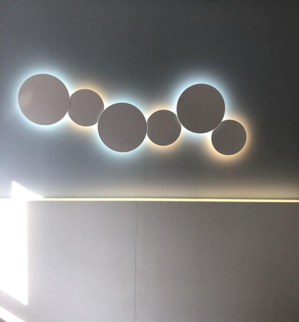 Arelis Geometric Disc Wall Lamp-Neutral Decor