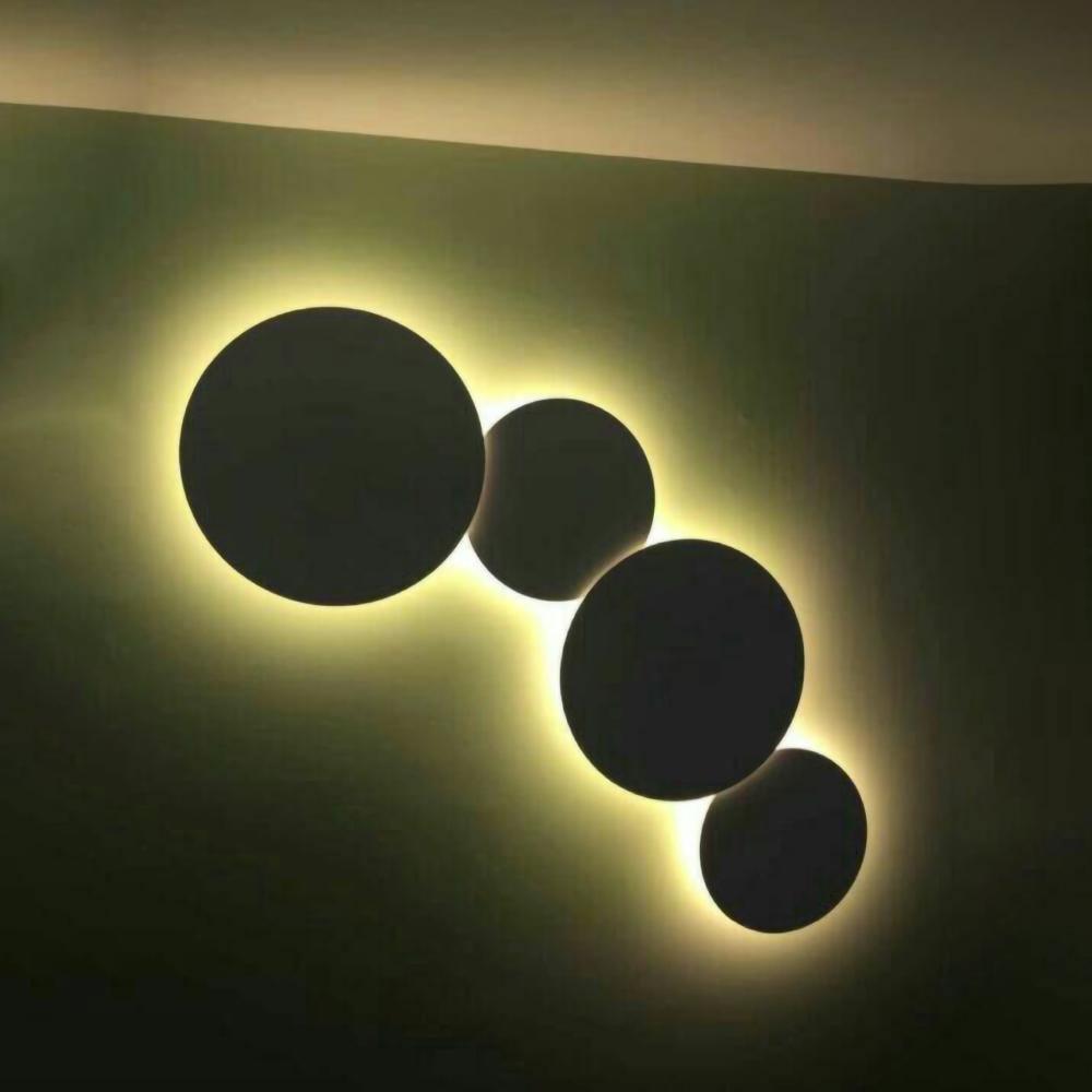Arelis Geometric Disc Wall Lamp-Neutral Decor