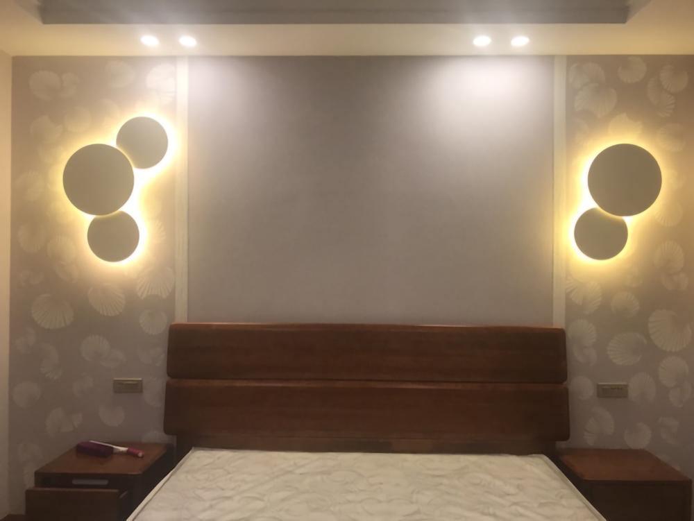 Arelis Geometric Disc Wall Lamp-Neutral Decor