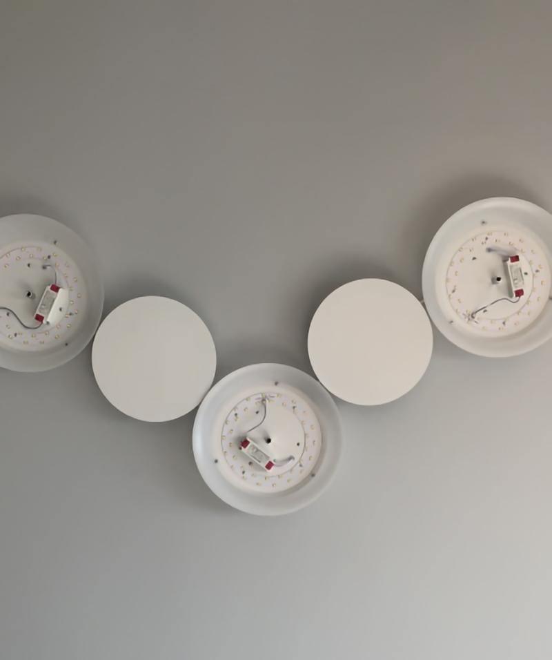 Arelis Geometric Disc Wall Lamp-Neutral Decor