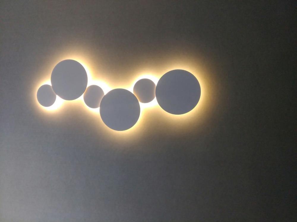 Arelis Geometric Disc Wall Lamp-Neutral Decor