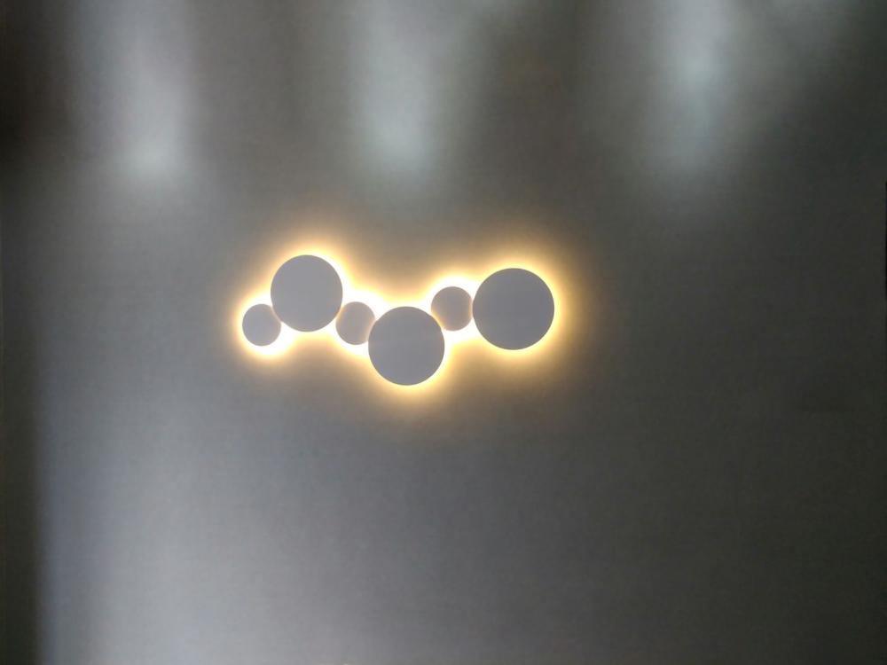 Arelis Geometric Disc Wall Lamp-Neutral Decor