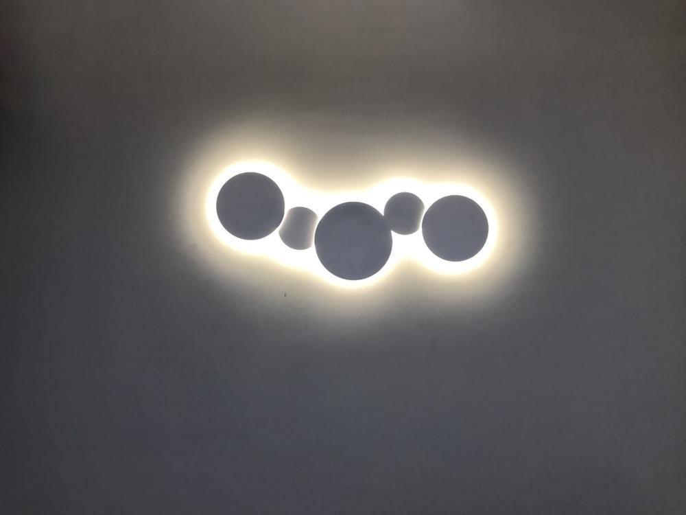 Arelis Geometric Disc Wall Lamp-Neutral Decor