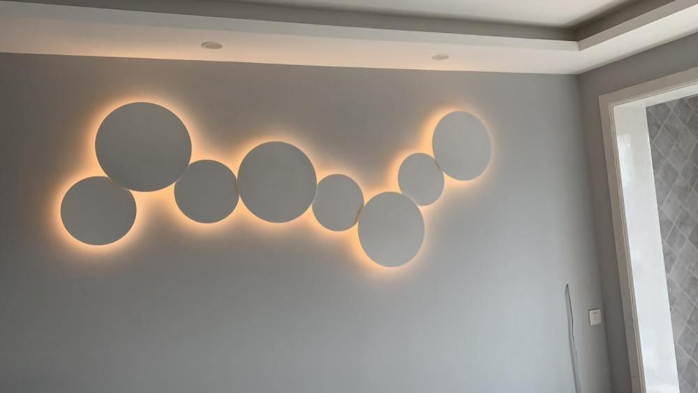Arelis Geometric Disc Wall Lamp-Neutral Decor