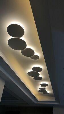 Arelis Geometric Disc Wall Lamp-Neutral Decor