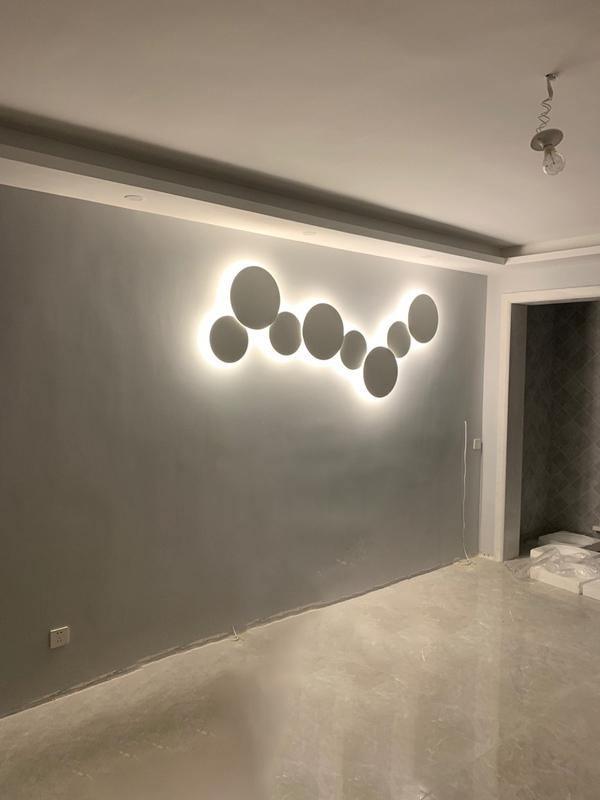 Arelis Geometric Disc Wall Lamp-Neutral Decor