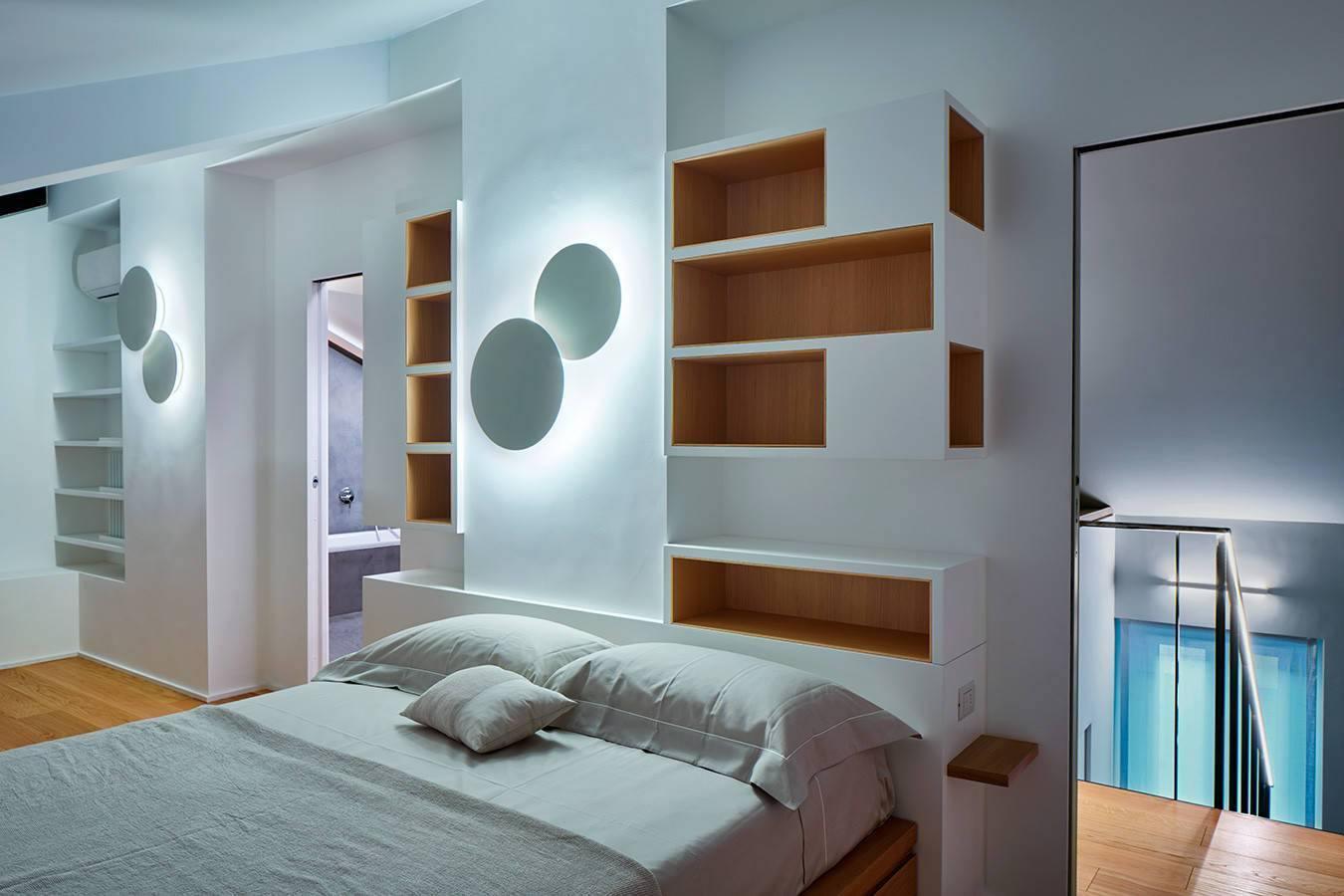 Arelis Geometric Disc Wall Lamp-Neutral Decor