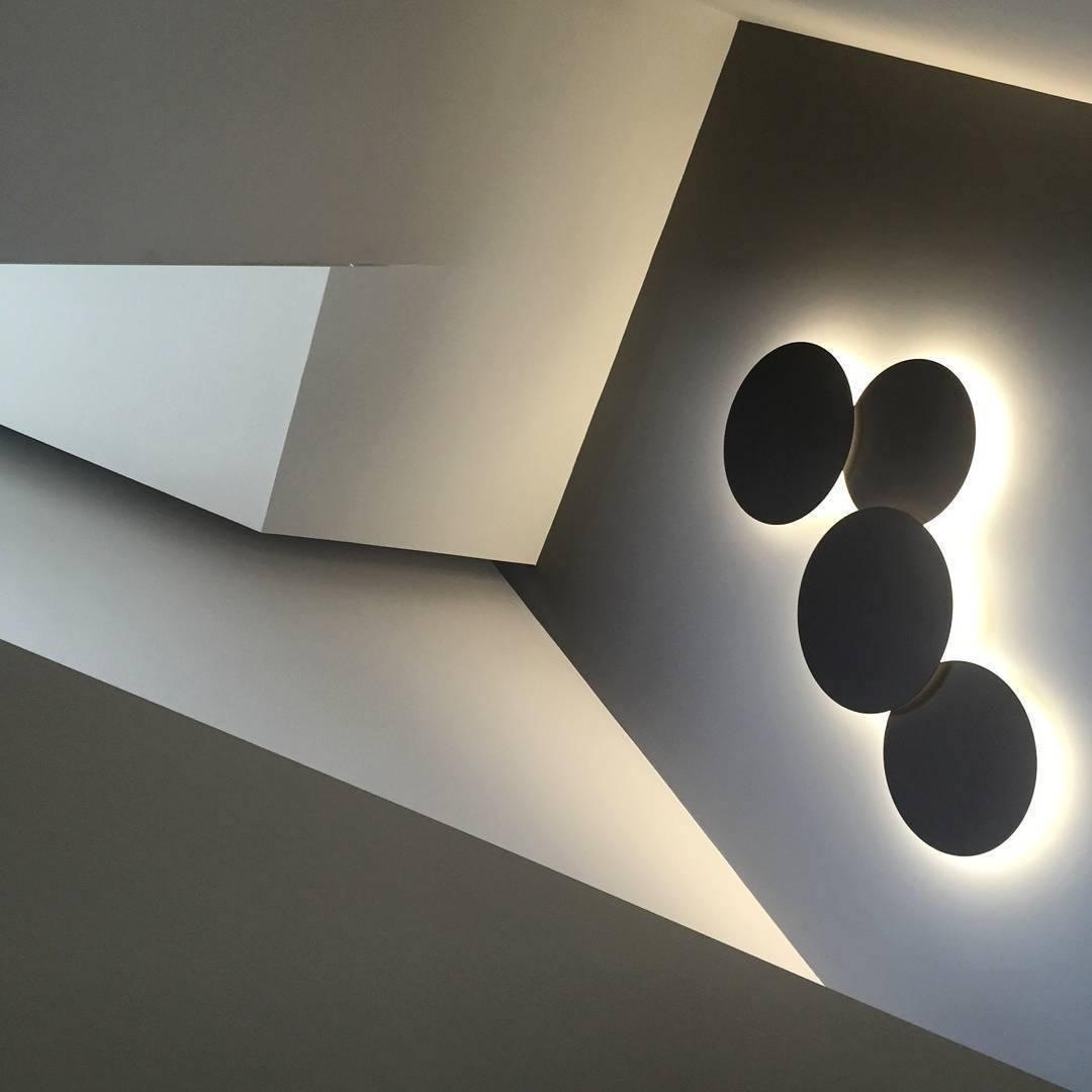 Arelis Geometric Disc Wall Lamp-Neutral Decor