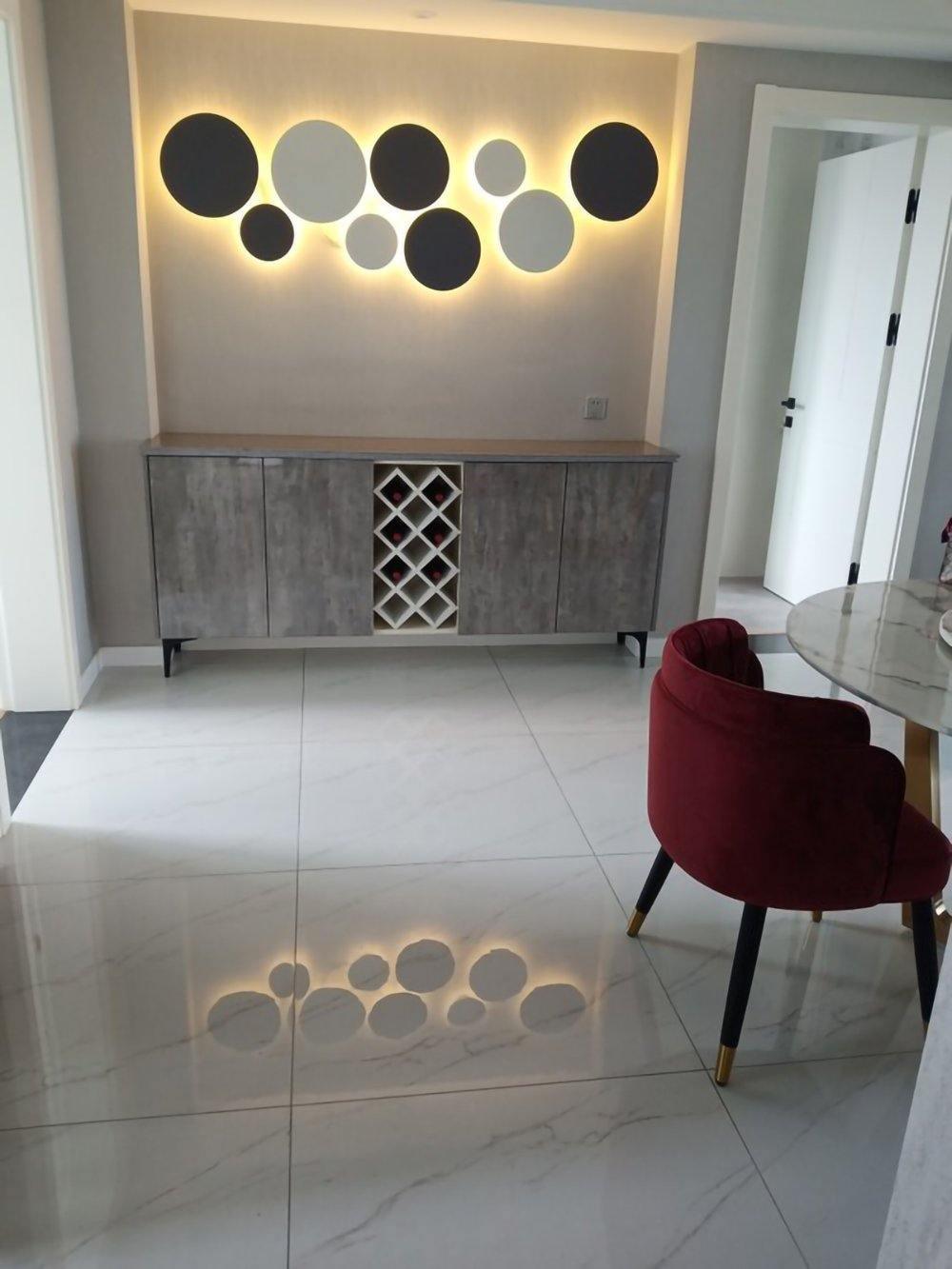 Arelis Geometric Disc Wall Lamp-Neutral Decor