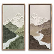 Rivers Panoramic Oil Painting 2 Piece Set - Letslighting