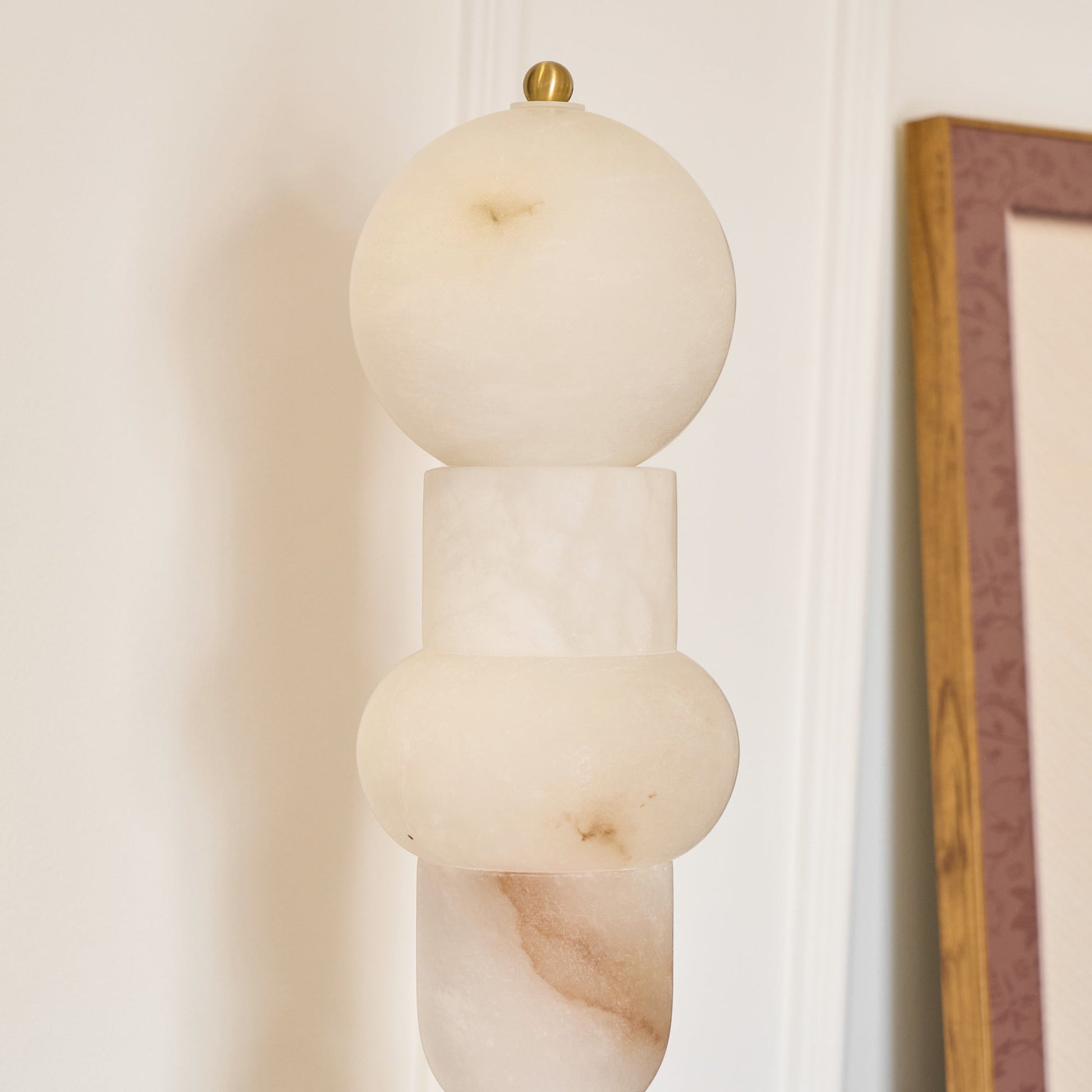 Nostix Alabaster Floor Lamp-Neutral Decor