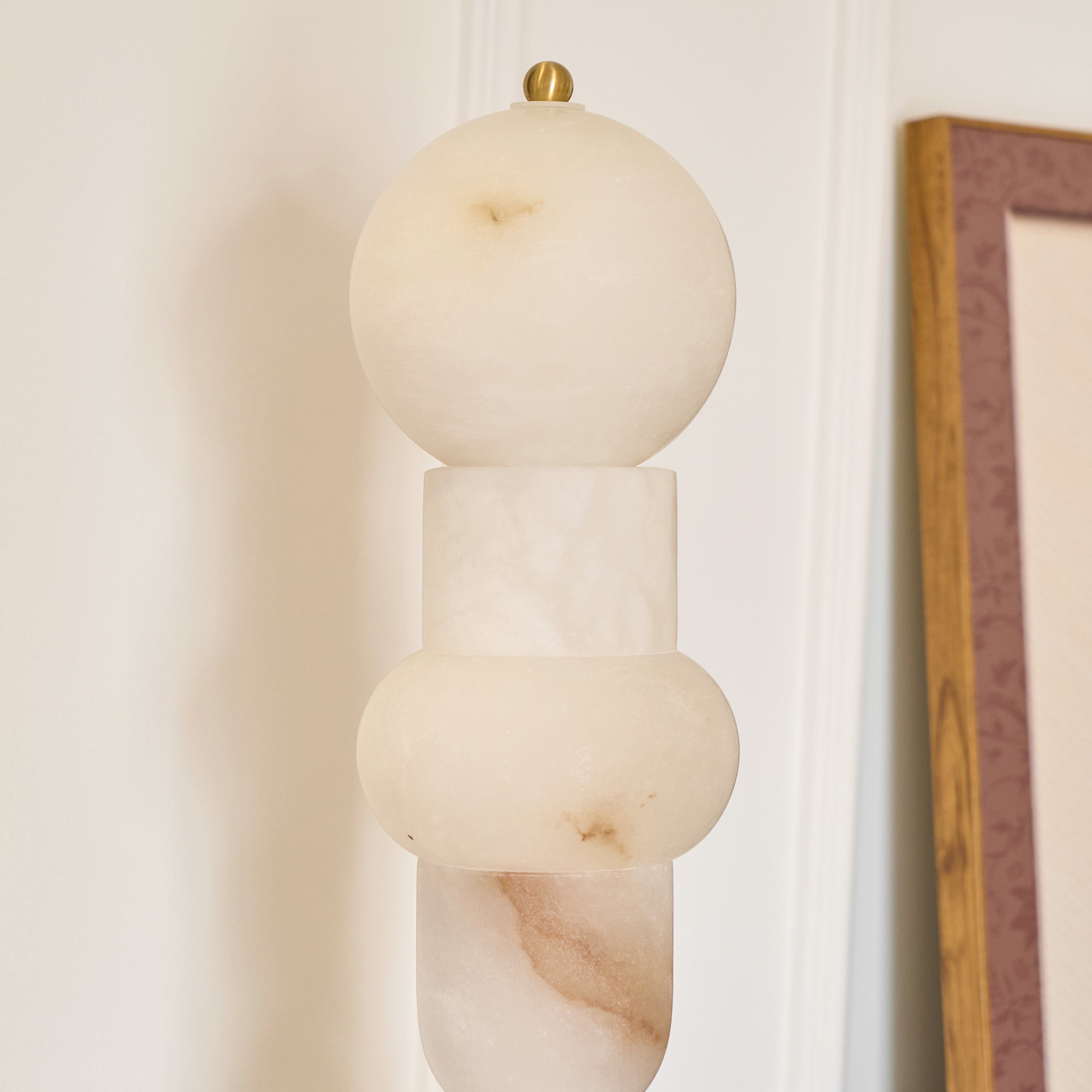 Nostix Alabaster Floor Lamp-Neutral Decor