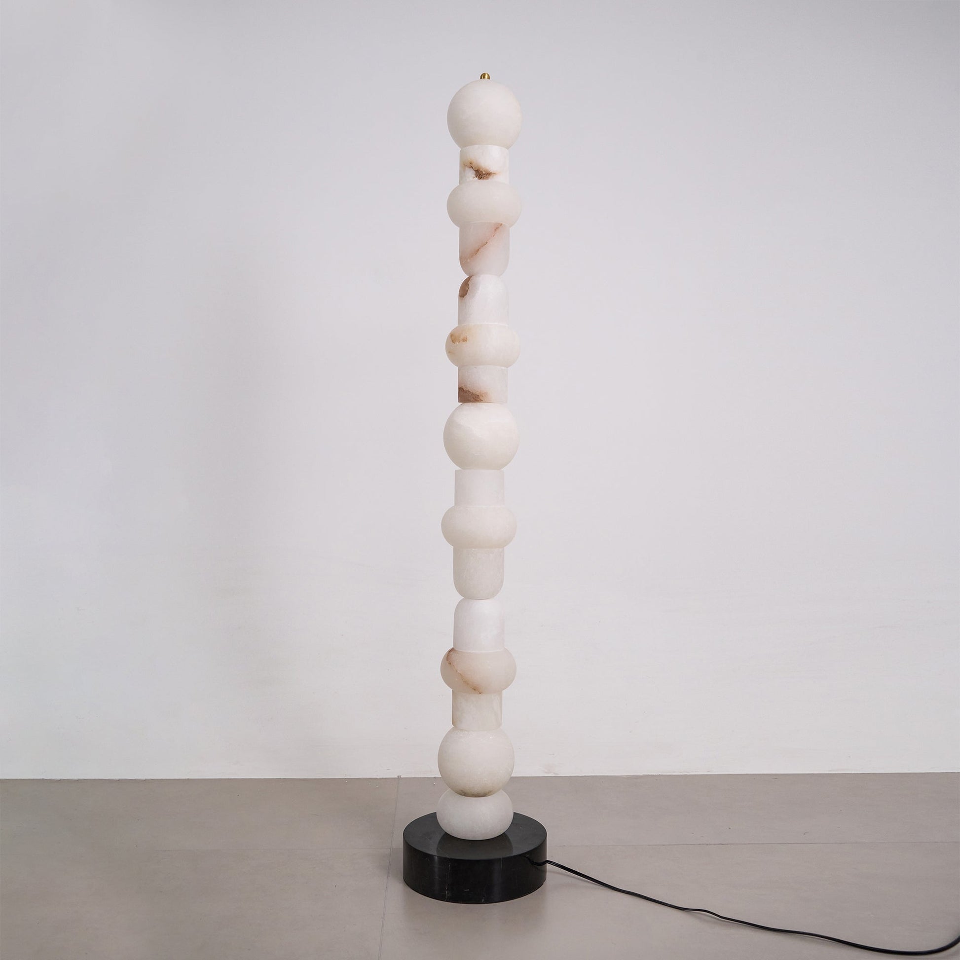 Nostix Alabaster Floor Lamp-Neutral Decor