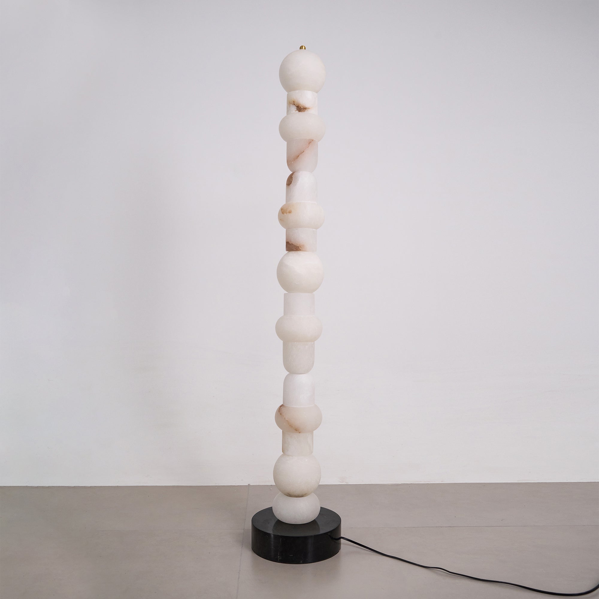 Nostix Alabaster Floor Lamp-Neutral Decor