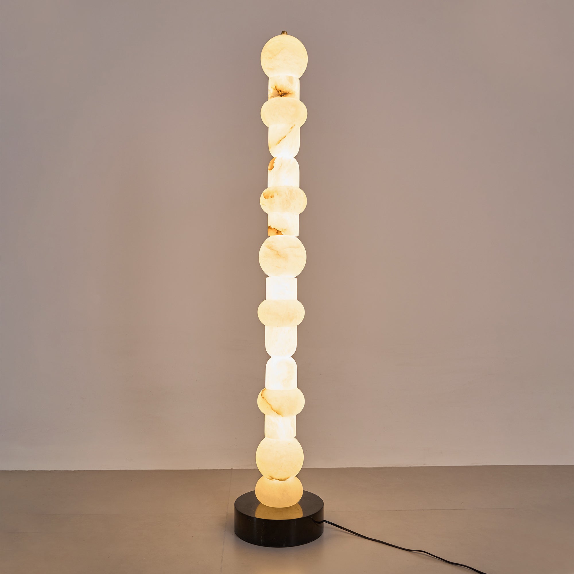 Nostix Alabaster Floor Lamp-Neutral Decor