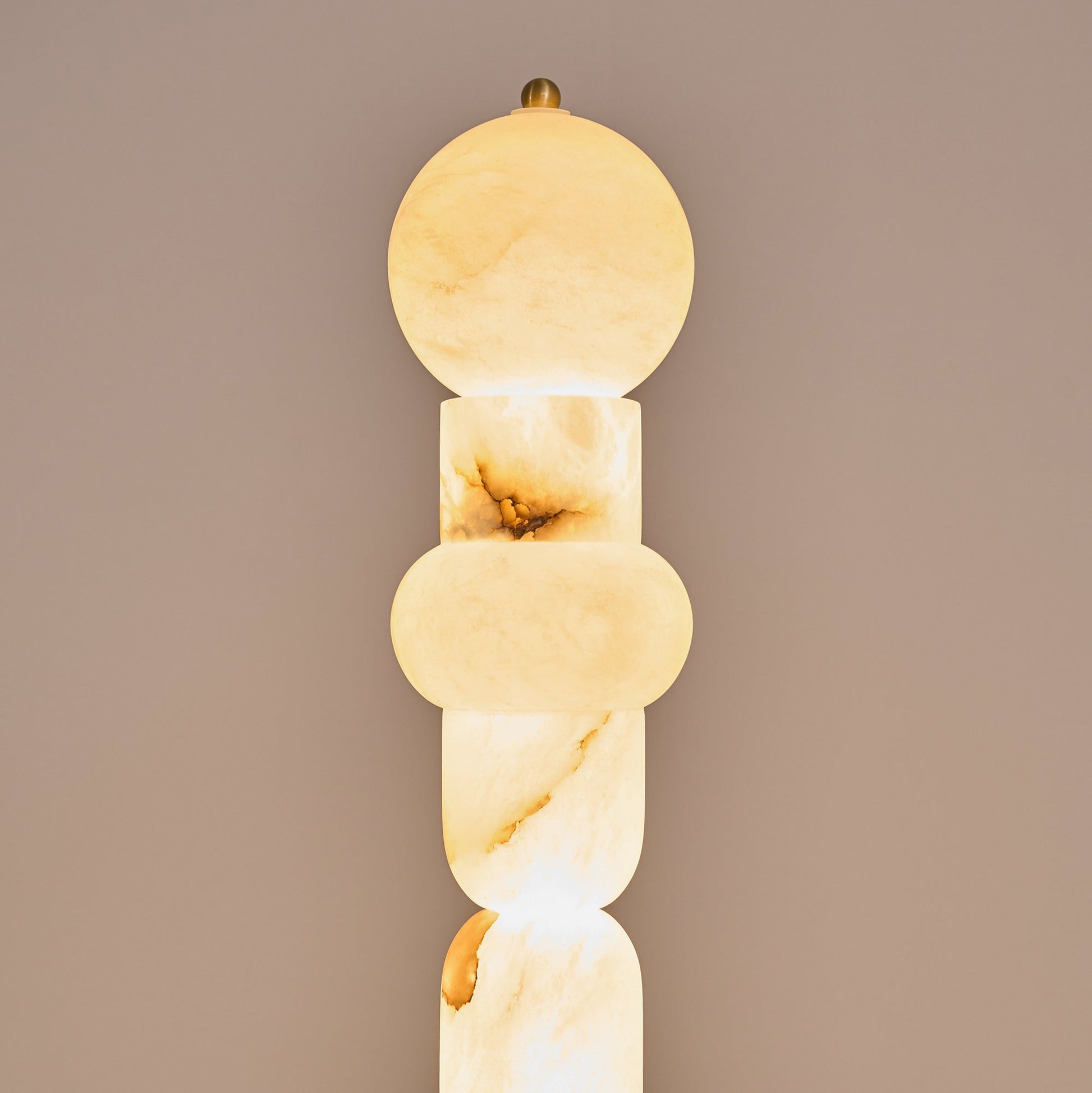 Nostix Alabaster Floor Lamp-Neutral Decor