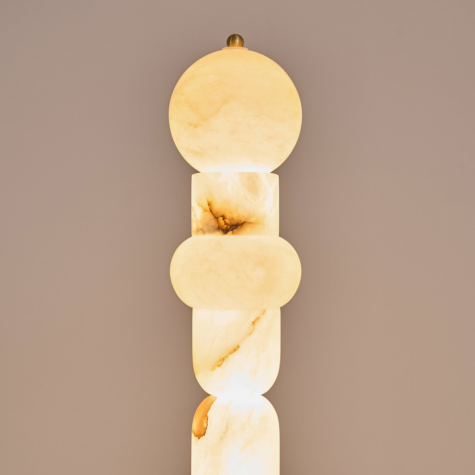Nostix Alabaster Floor Lamp-Neutral Decor