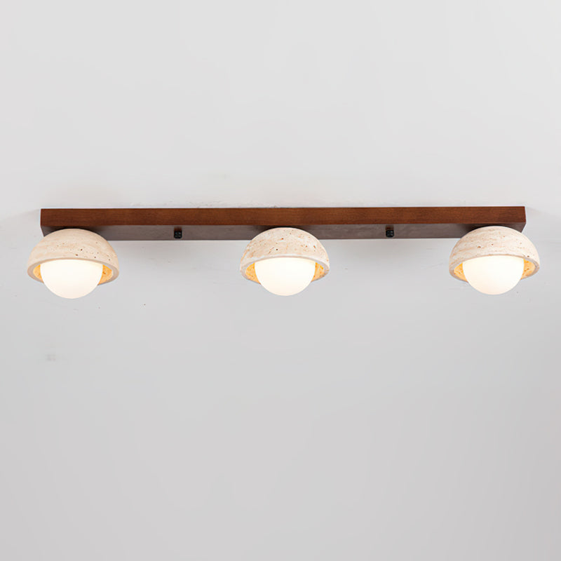 The linear design of the Palermo Combination Ceiling Light against a white ceiling.