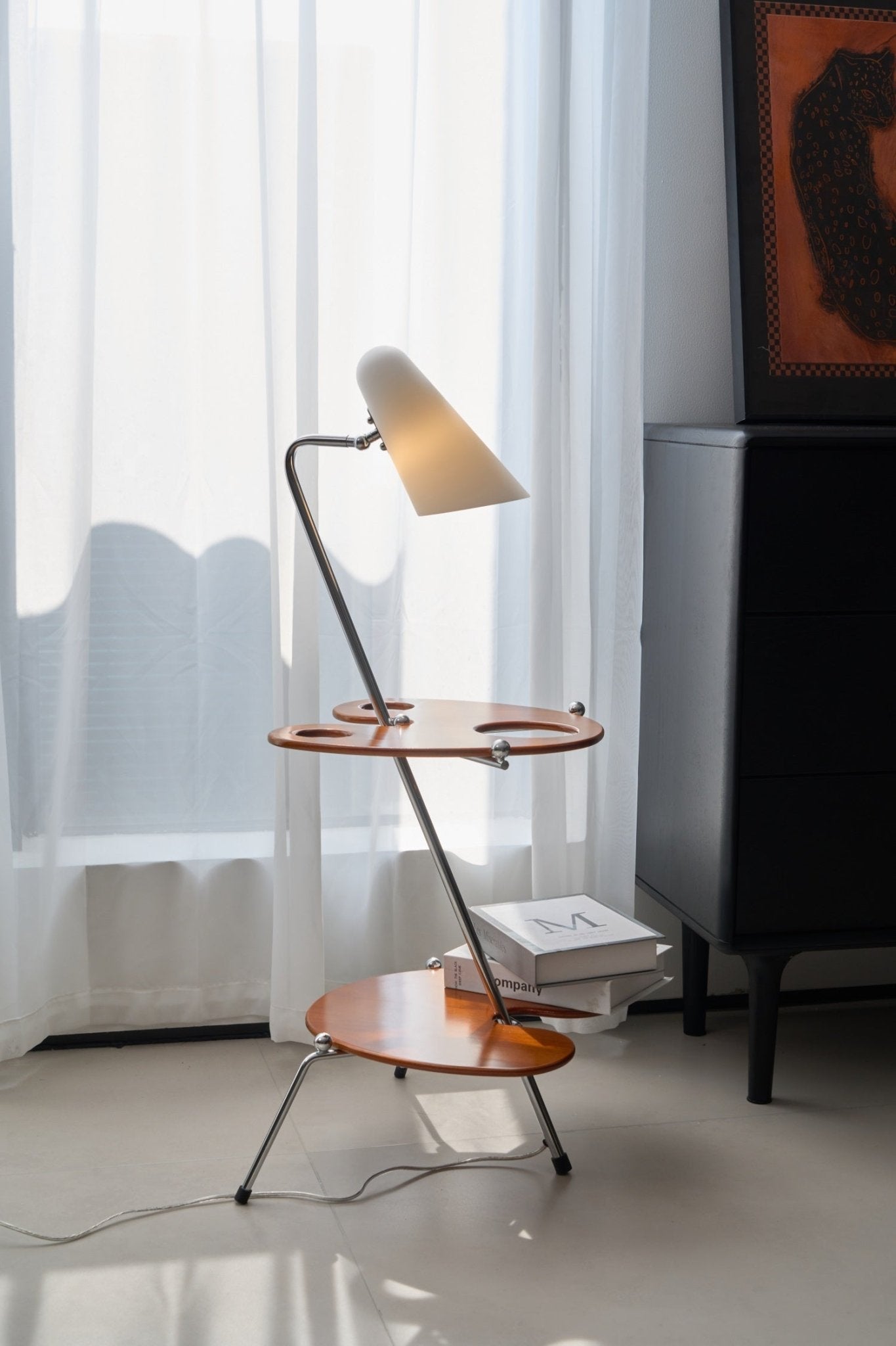 Vaughn Modern Wood Floor Lamp-Neutral Decor