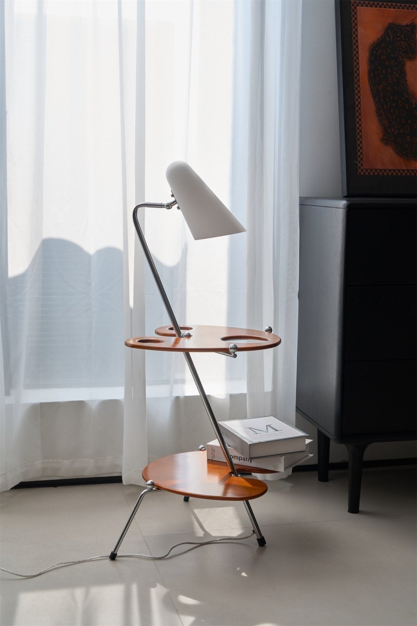 Vaughn Modern Wood Floor Lamp-Neutral Decor