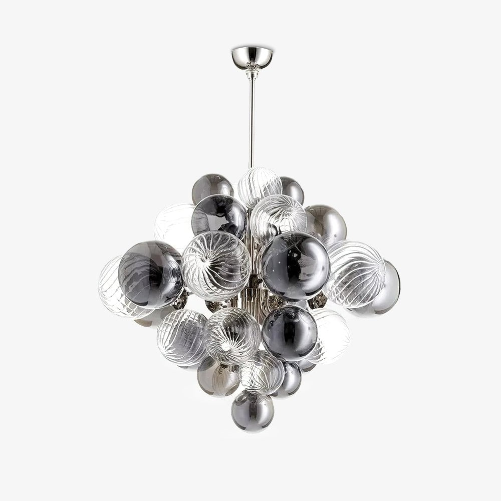 Lustra Chandelier Pallocino Chrome Glass Ball-Neutral Decor