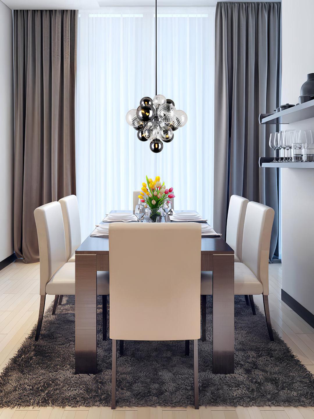 Lustra Chandelier Pallocino Chrome Glass Ball-Neutral Decor
