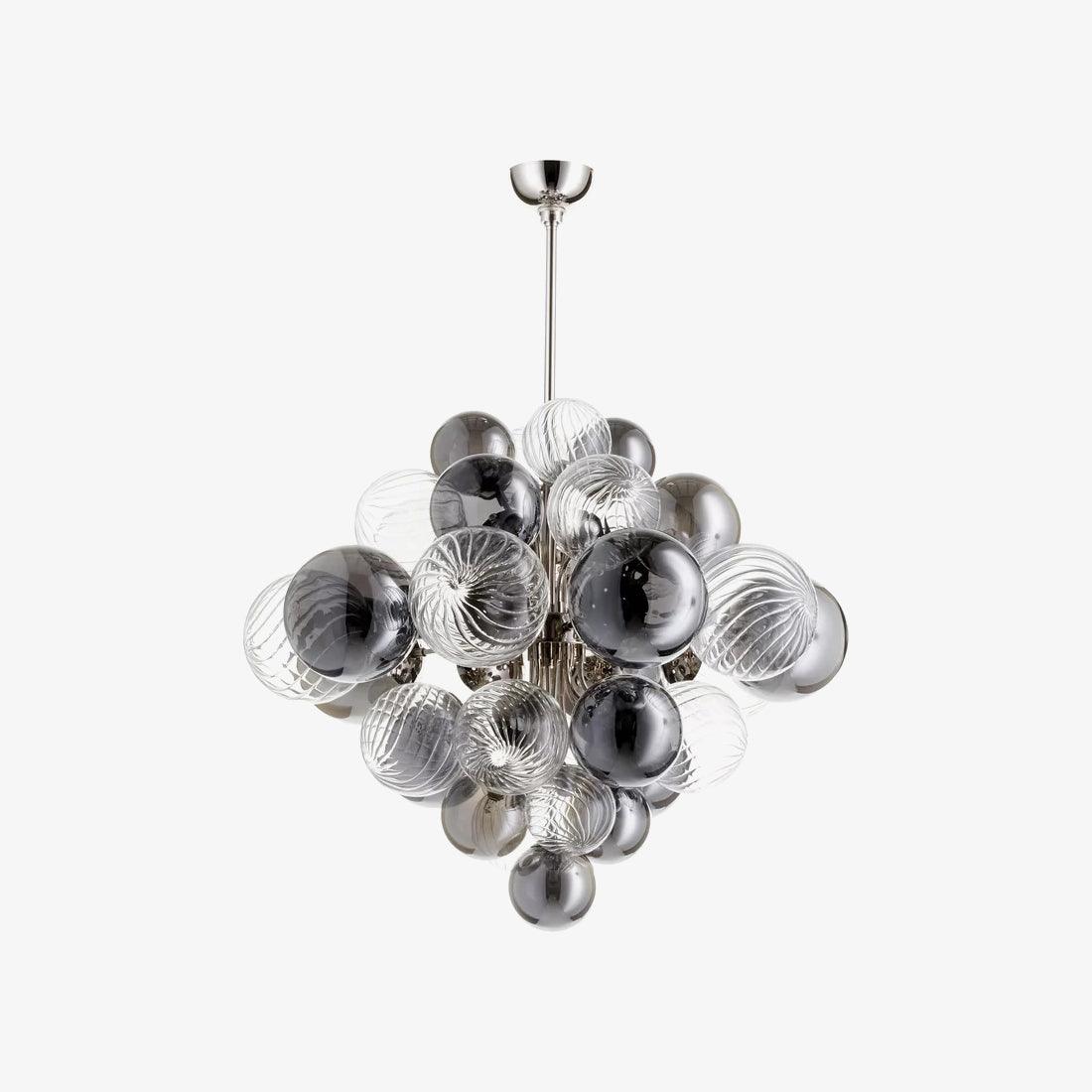 Lustra Chandelier Pallocino Chrome Glass Ball-Neutral Decor