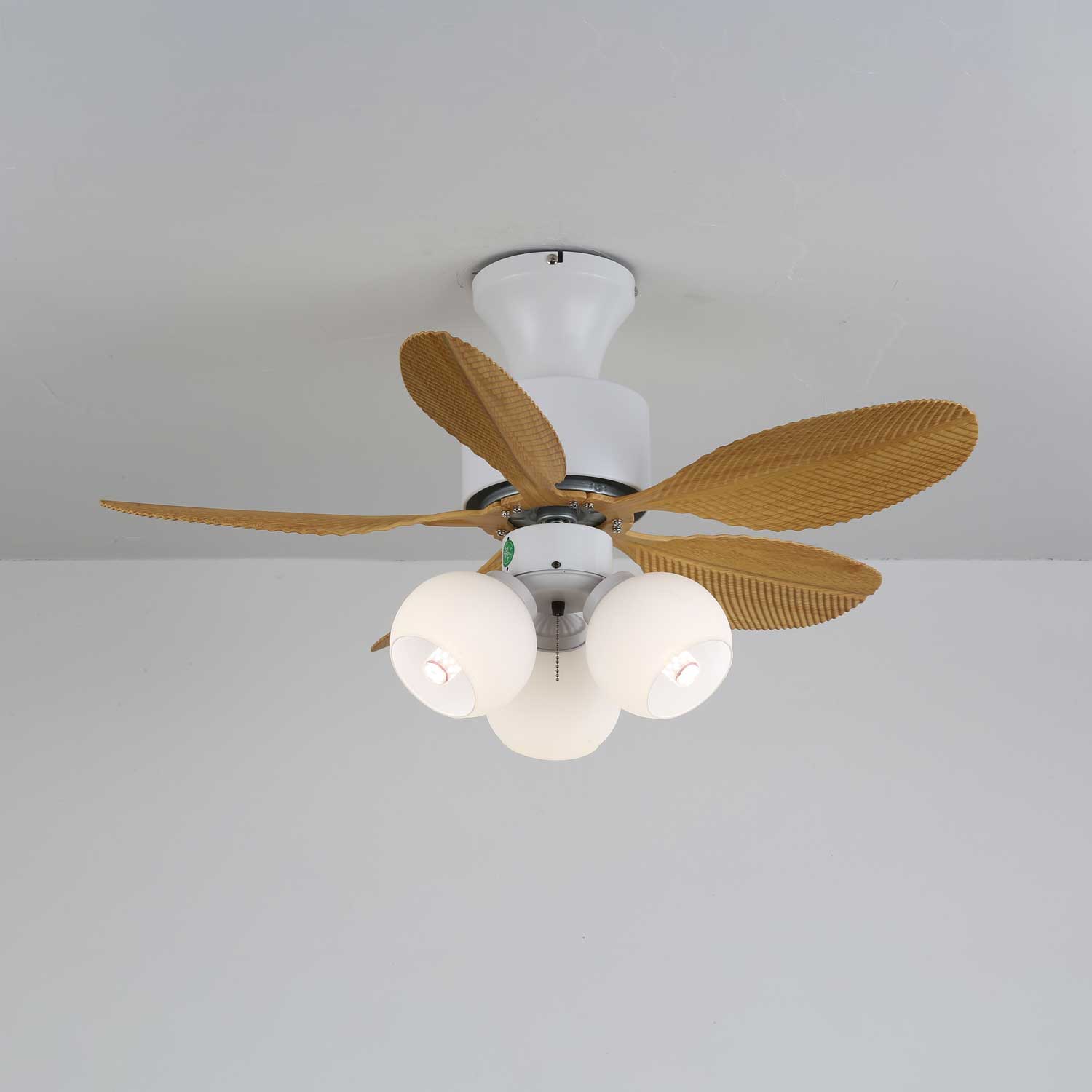 Althea Vintage Wood Ceiling Fan Light-Neutral Decor