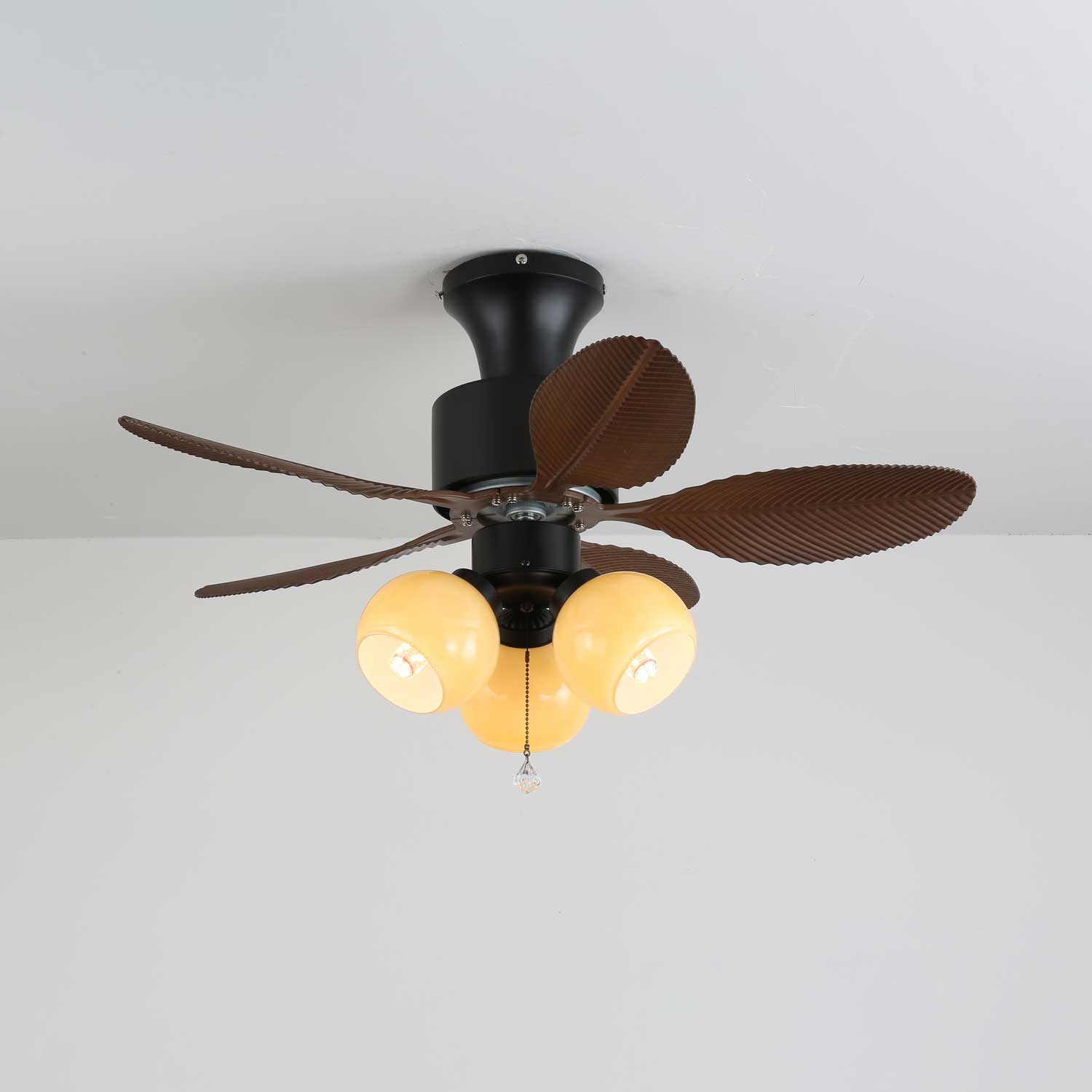 Althea Vintage Wood Ceiling Fan Light-Neutral Decor
