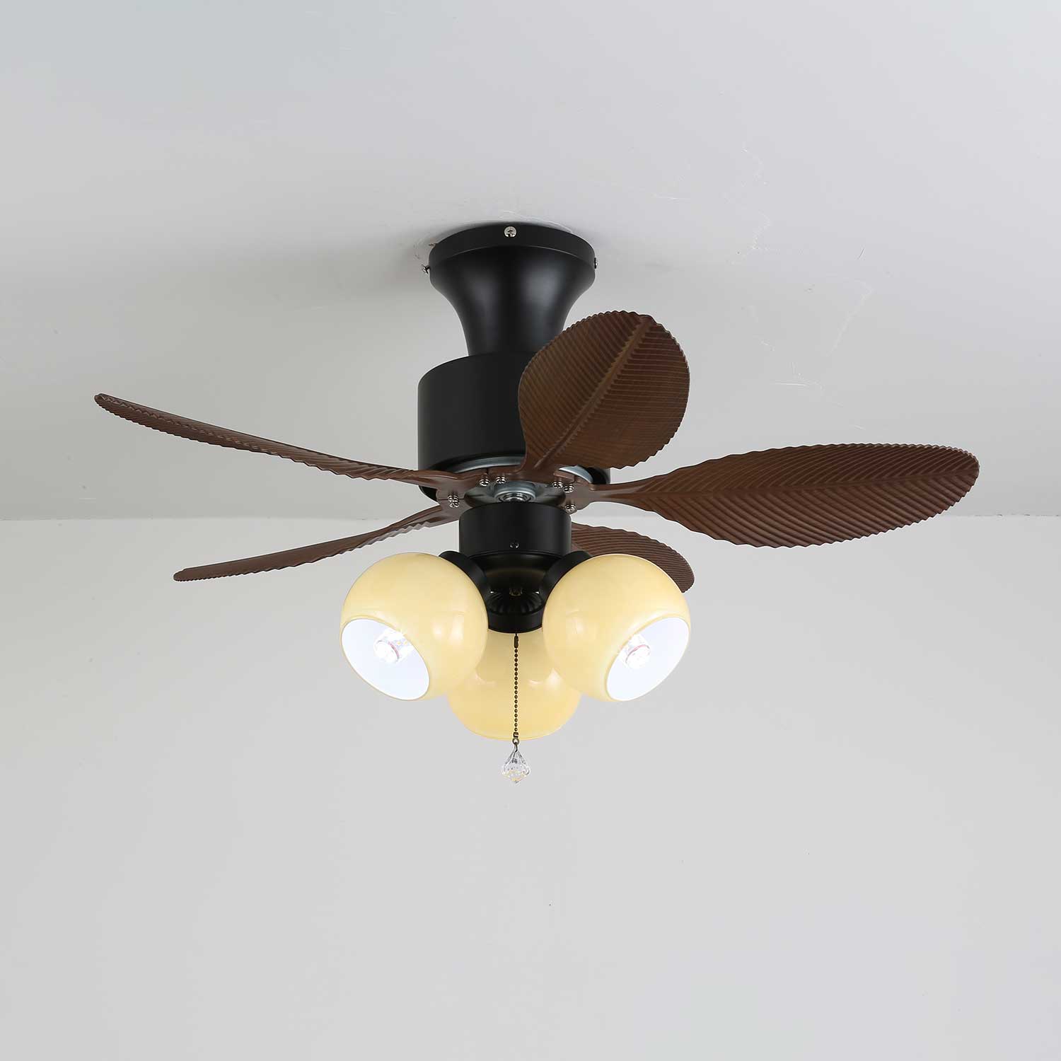 Althea Vintage Wood Ceiling Fan Light-Neutral Decor