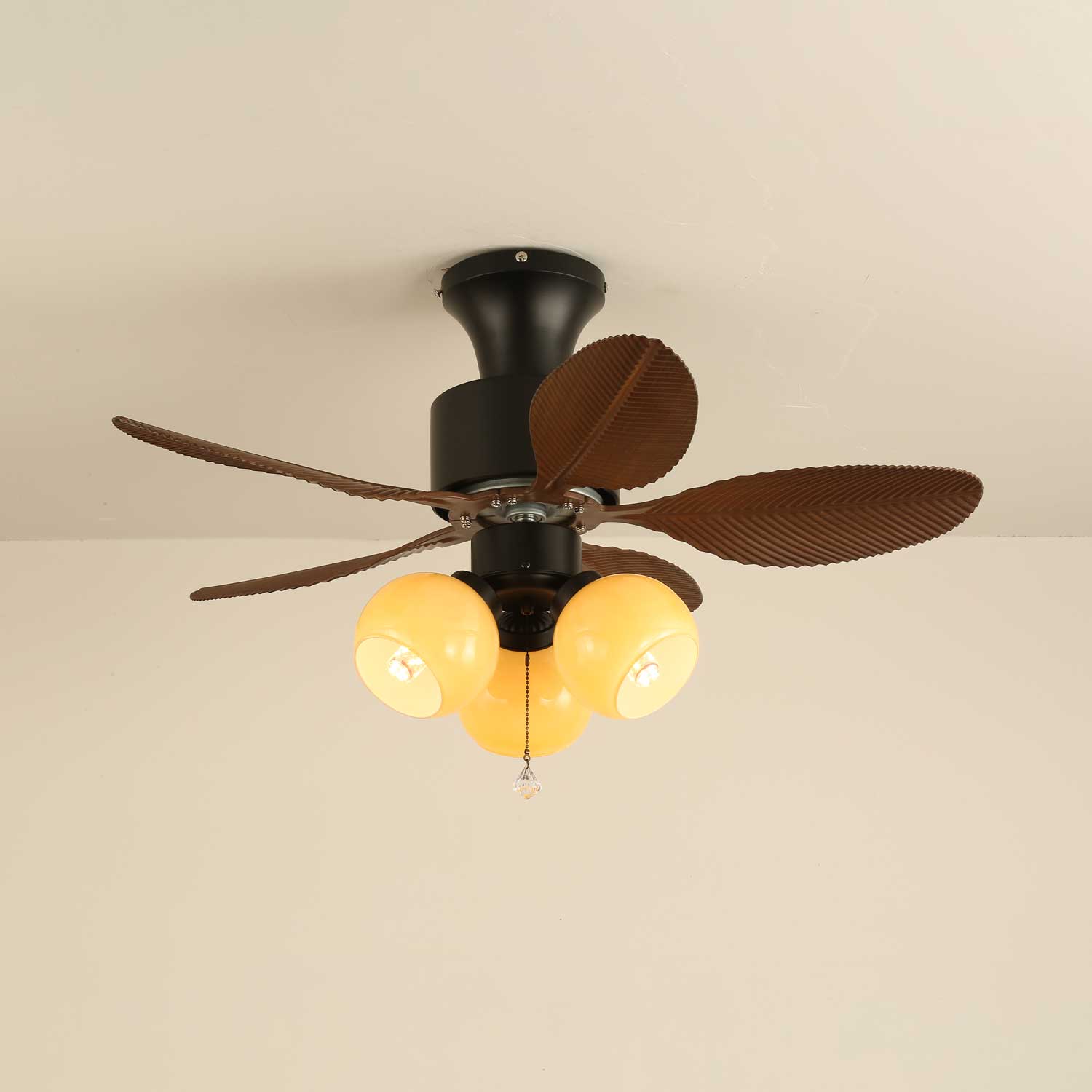 Althea Vintage Wood Ceiling Fan Light-Neutral Decor
