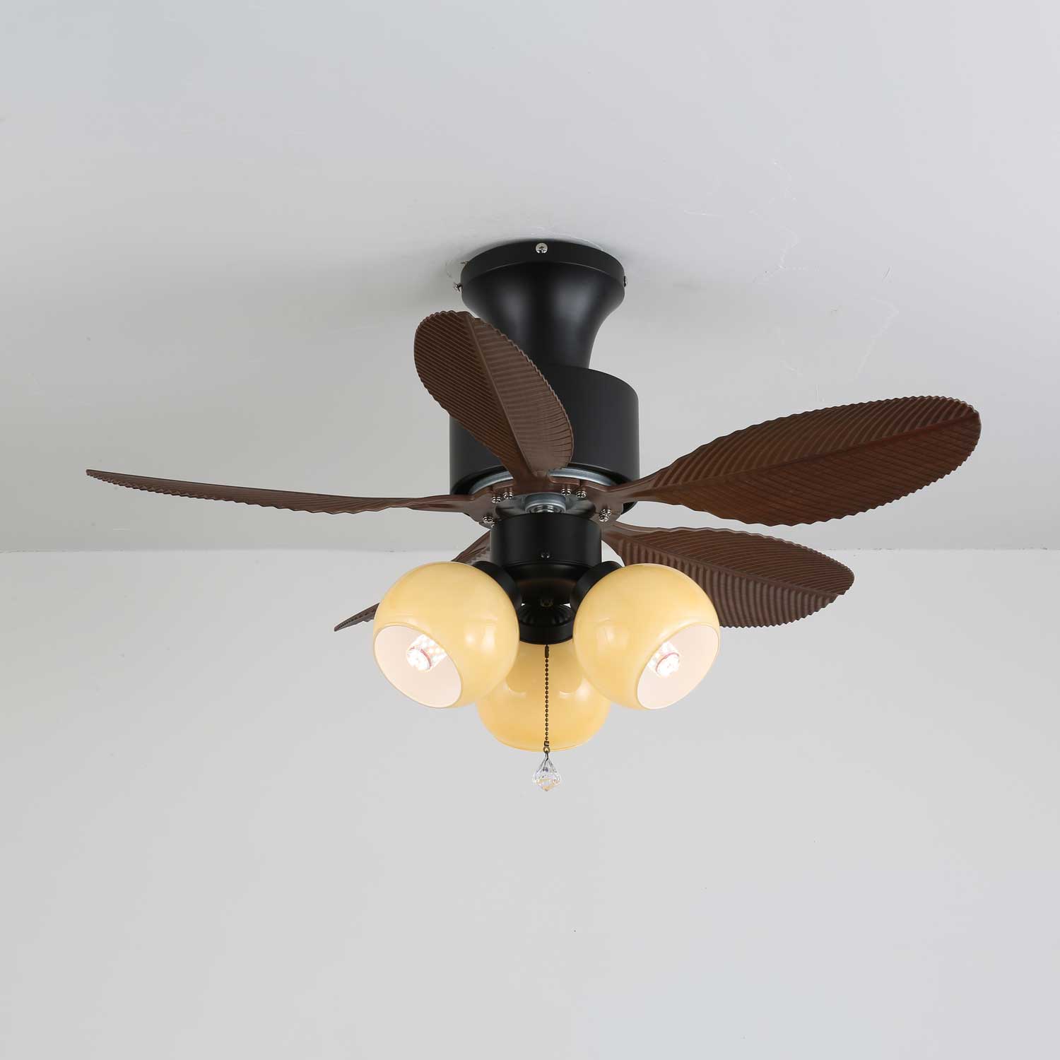 Althea Vintage Wood Ceiling Fan Light-Neutral Decor