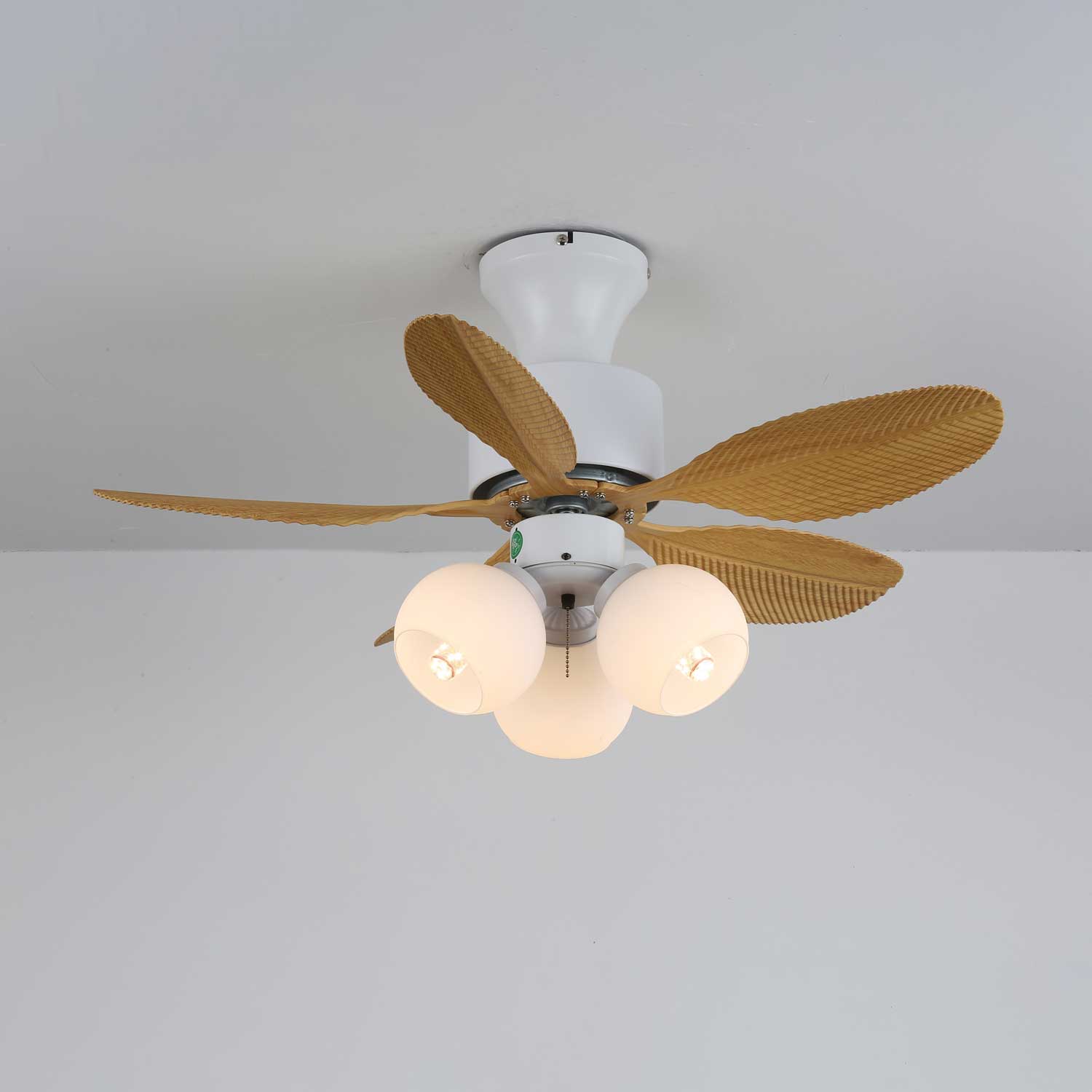Althea Vintage Wood Ceiling Fan Light-Neutral Decor