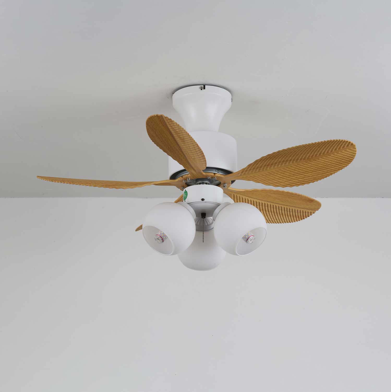 Althea Vintage Wood Ceiling Fan Light-Neutral Decor