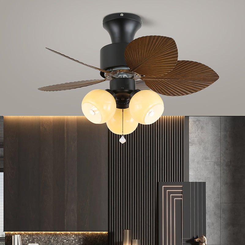 Liora Tropical Glass Ceiling Fan Light-Neutral Decor