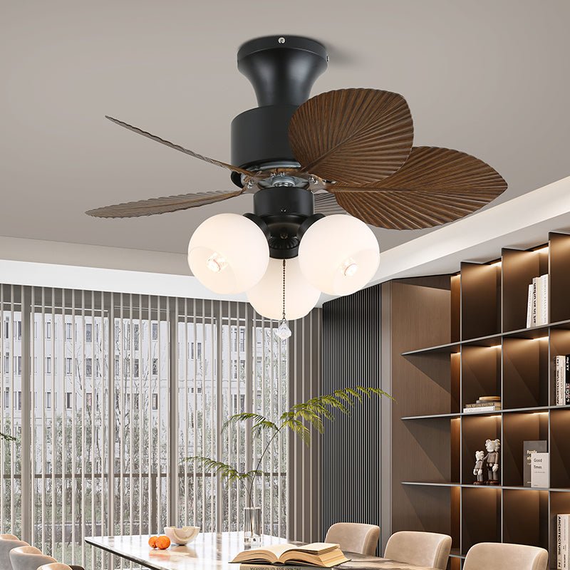 Liora Tropical Glass Ceiling Fan Light-Neutral Decor