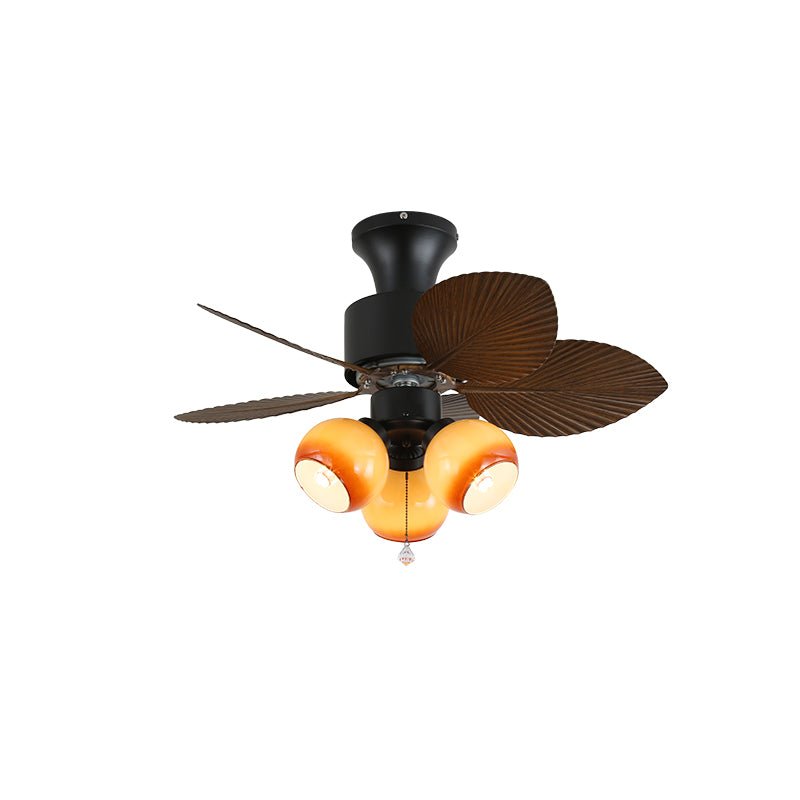Liora Tropical Glass Ceiling Fan Light-Neutral Decor